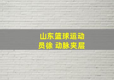 山东篮球运动员徐 动脉夹层